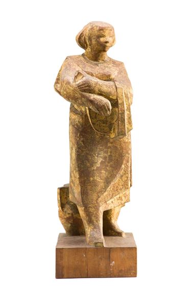 Krocząca kobieta z dzbanem - Jozef Gazy