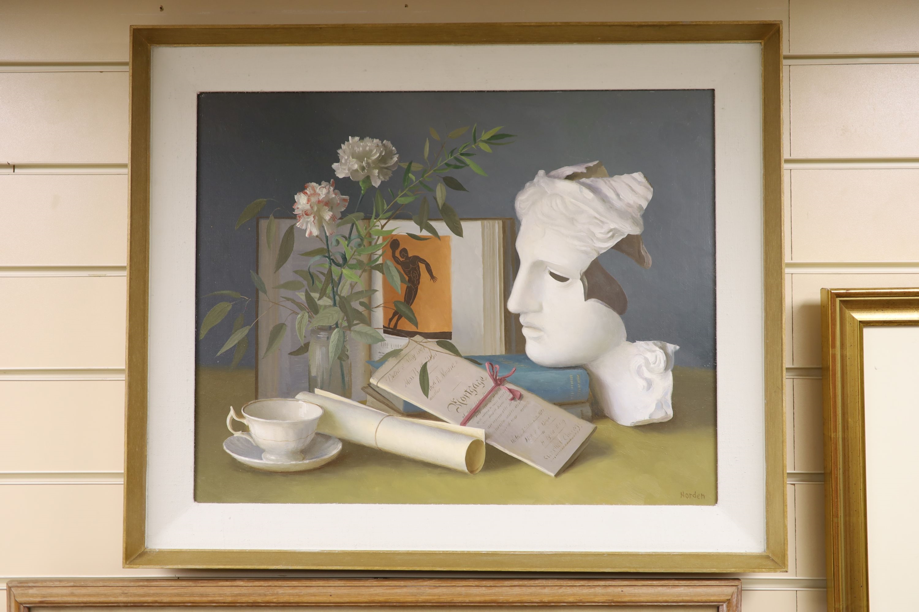 Gerald Norden 'Plaster cast and Carnations' MutualArt