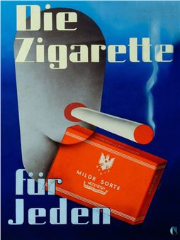 Die Zigarette für jeden [Plakat für Zigarettenfabrik Austria] - Georg A. Neidenberger