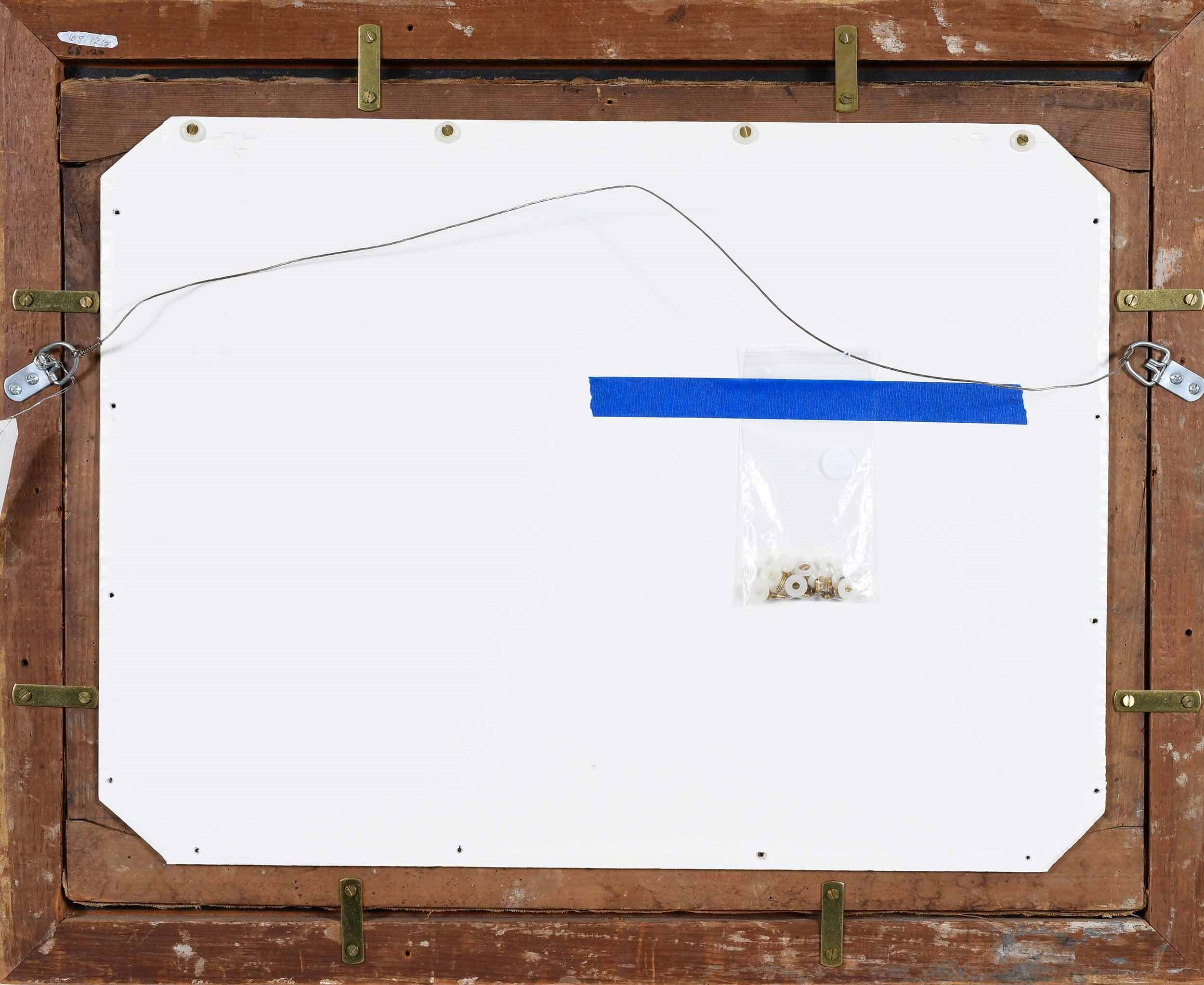 Artwork by John Miles of Northleach, Sheep in a Field, Made of oil on canvas