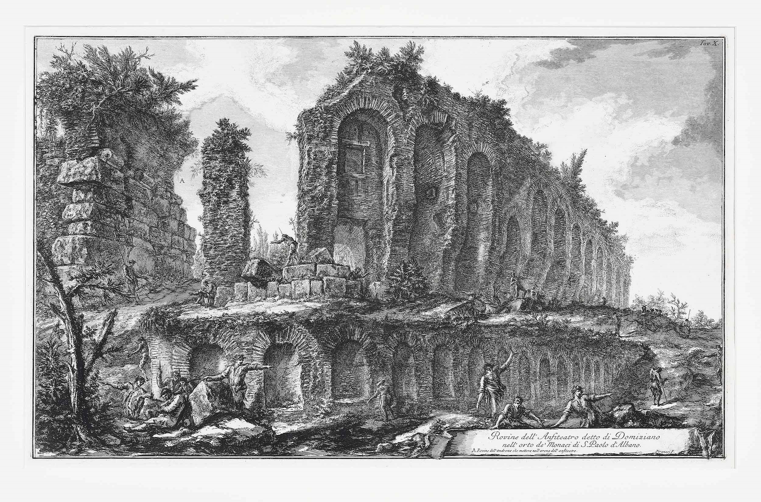 Rovine dell'anfiteatro detto di Domiziano nell'orto de'Monaci di S. Paolo d'Albano
