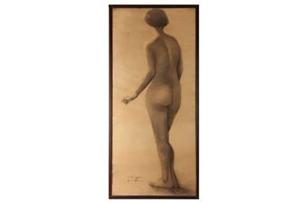 Nue de dos - Belgian School, 20th Century