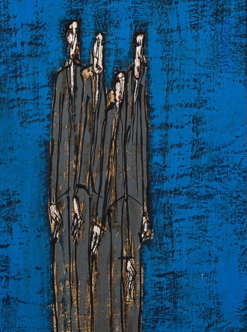 Artwork by Jean Raymond Meunier, Portrait, Made of mixed technique on kraft paper