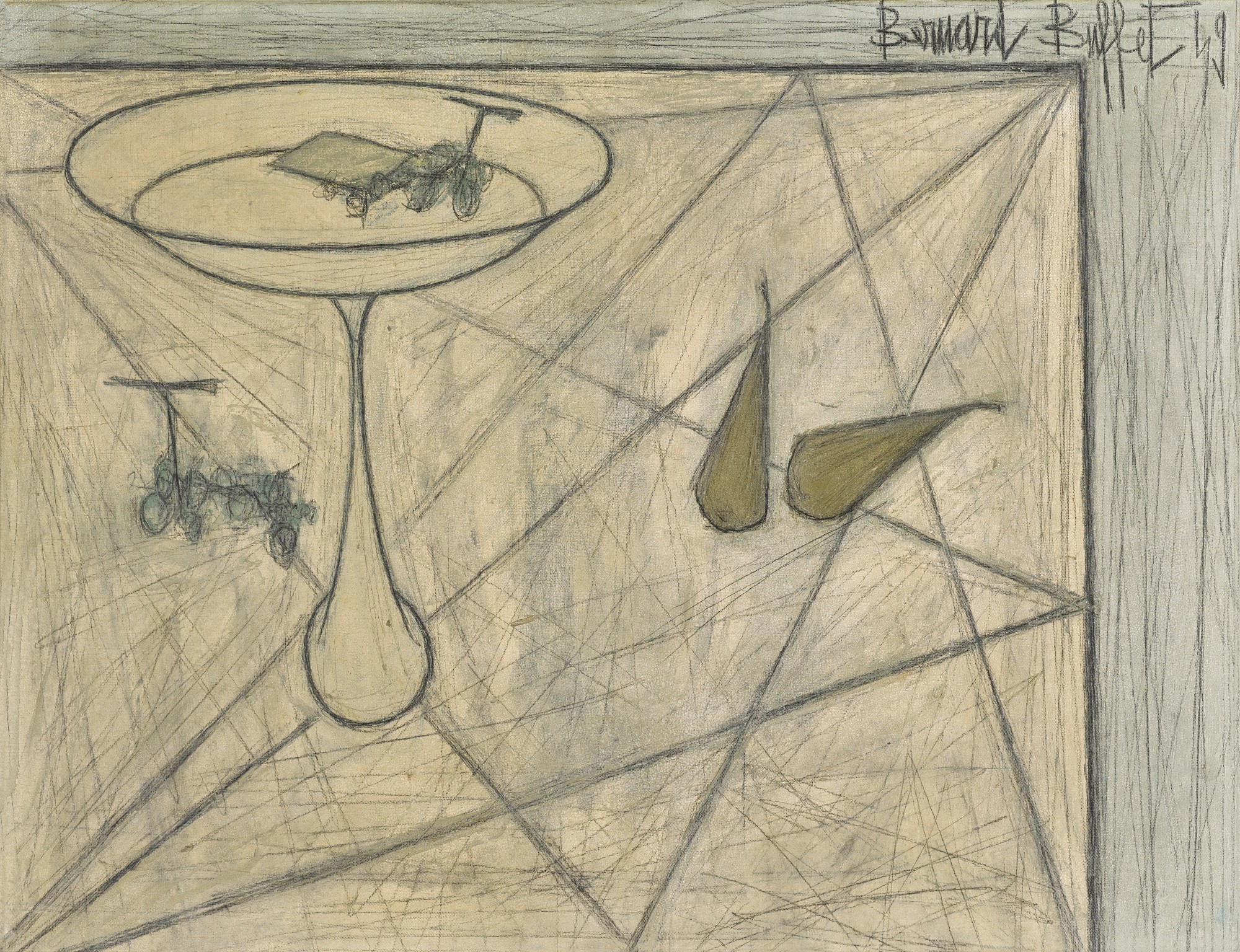 ベルナール・ビュッフェ「Nature morte aux poissons」 ベルナール・ビュッフェ「Nature morte aux poissons