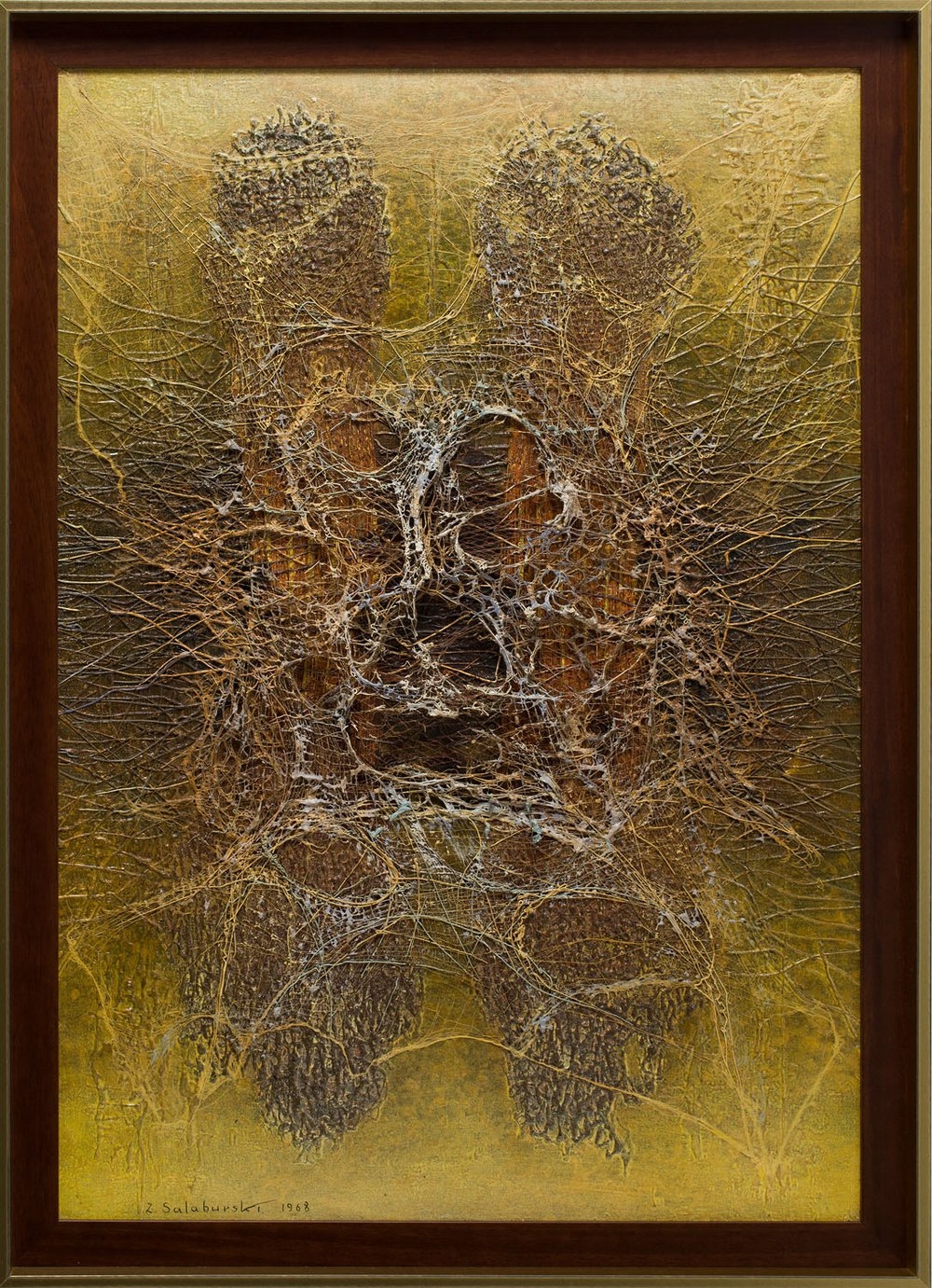 Artwork by Zdzislaw Salaburski, Composition, Made of oil, mixed media/canvas