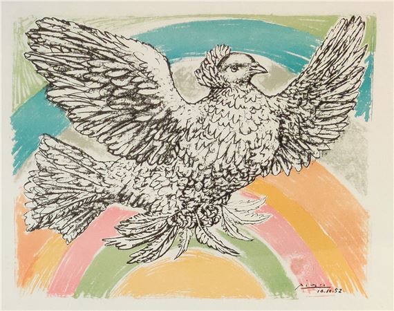 LA COLOMBE A L'ARC EN CIEL; FEMME DU MONDE ENTIER