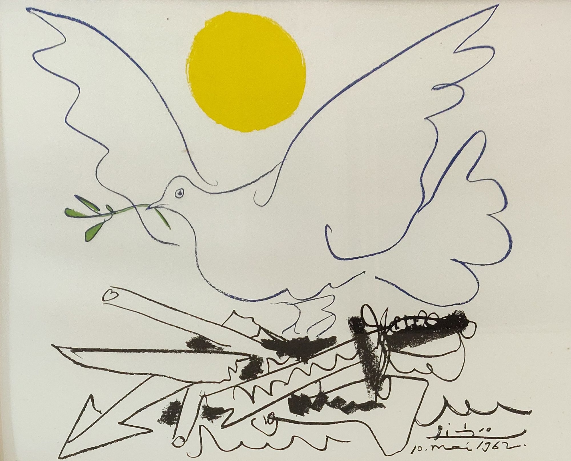 Artwork by Pablo Picasso, COLOMBE DE L'AVENIR, Made of Color lithograph on vellum