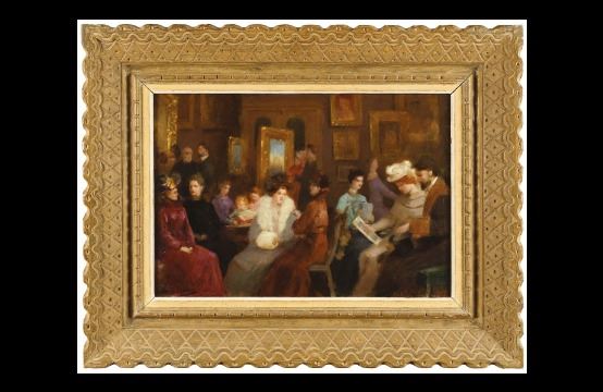 In the painter's studio by Edouard Alexandre Sain