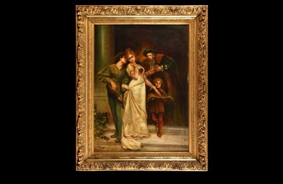 Jeune femme courtisée by Florent Willems