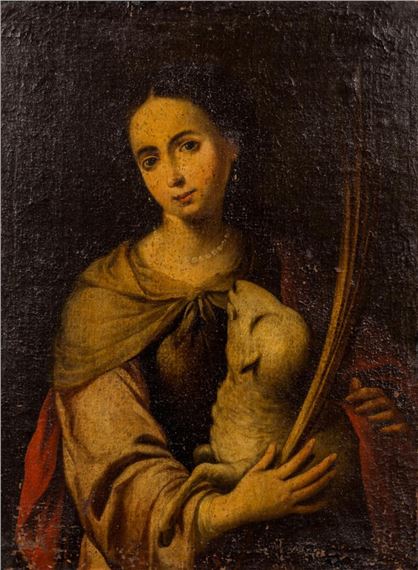 Santa Inés de Roma by Juan Simon Gutierrez