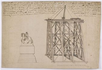 Dessin géométral pour la machine - Claude Perret