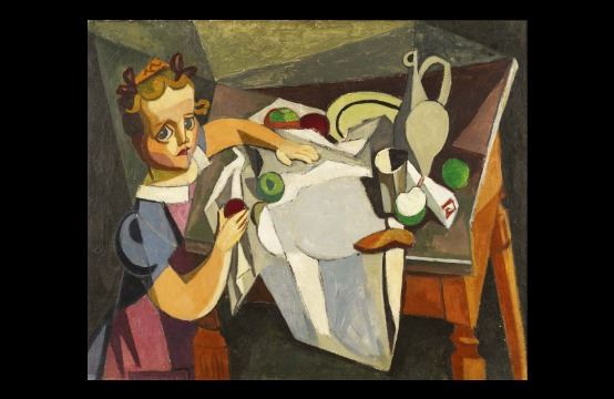 Young Girl at Table by Else Berg