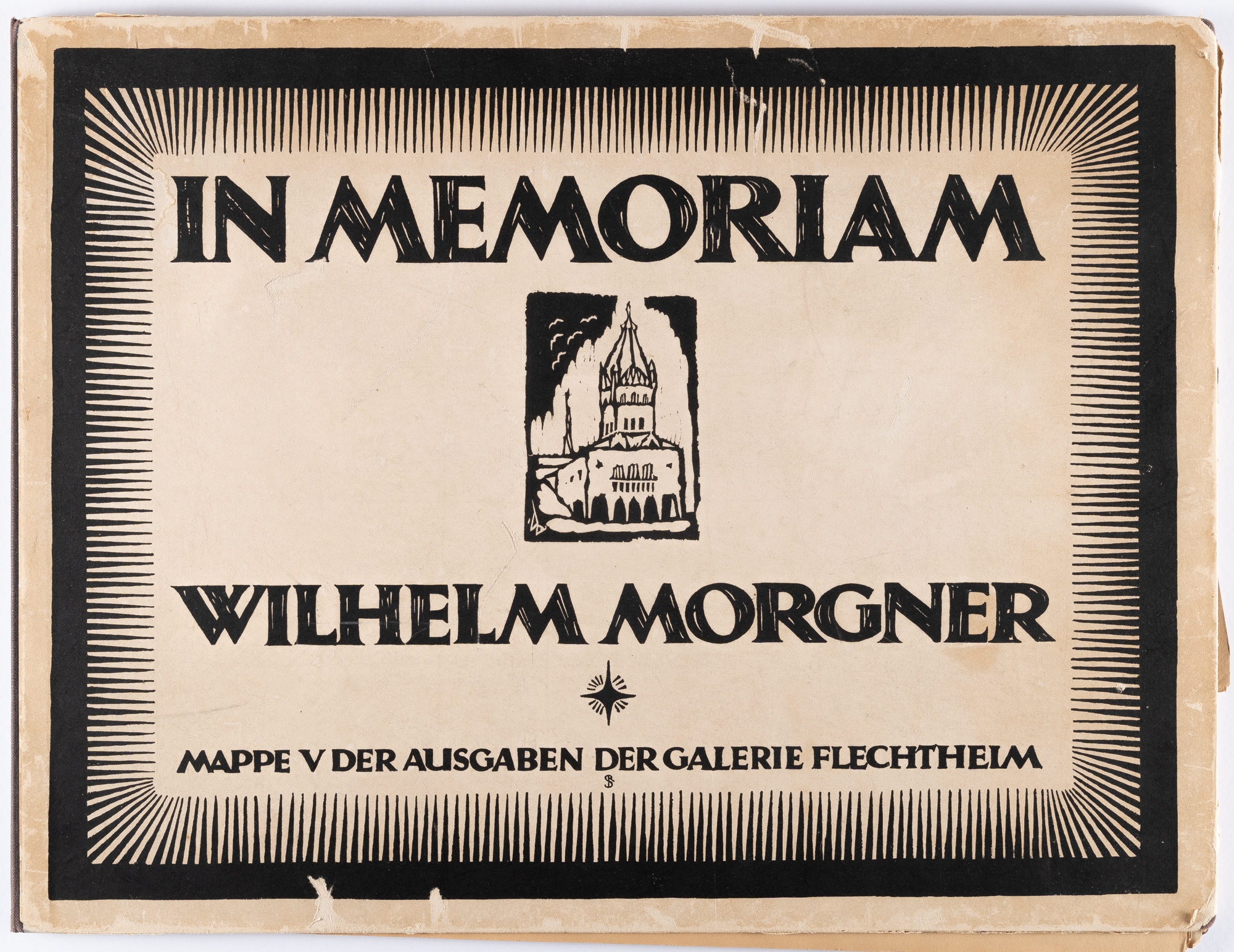 Artwork by Wilhelm Morgner, In Memoriam Morgner. Seven lino cuts from the year 1912, Made of lino prints on wove