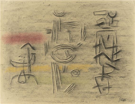 Figures conversing by Willi Baumeister, 1943