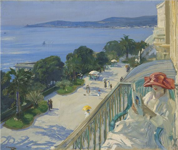 The Terrace, Cap d'Ail by John Lavery, 1921, Painted in 1921, circa 1910