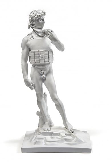 Banksy Brandalism | Suicide Man (White) (2017) | MutualArt