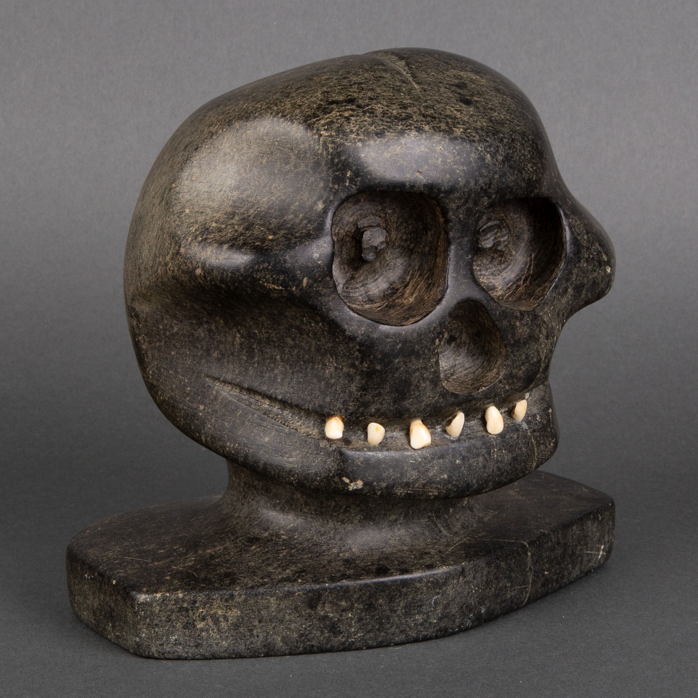 Artwork by Lizzie Ittinuar, SKULL, Made of stone