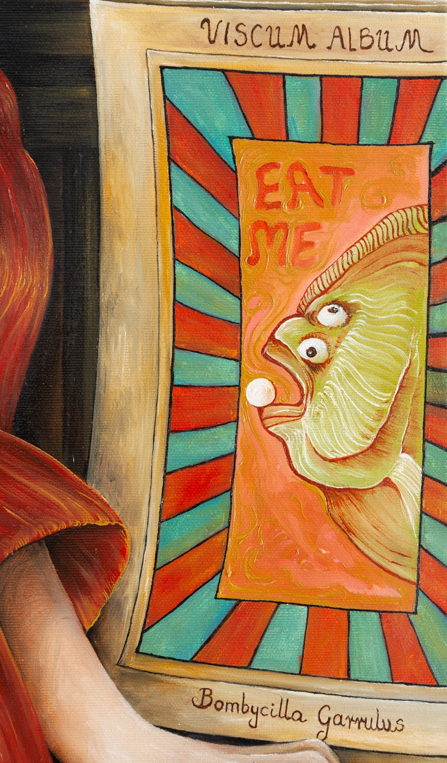 Artwork by Adelajda Kot, Jemiołuszka - Dziewczynka z małpką, Made of oil/canvas