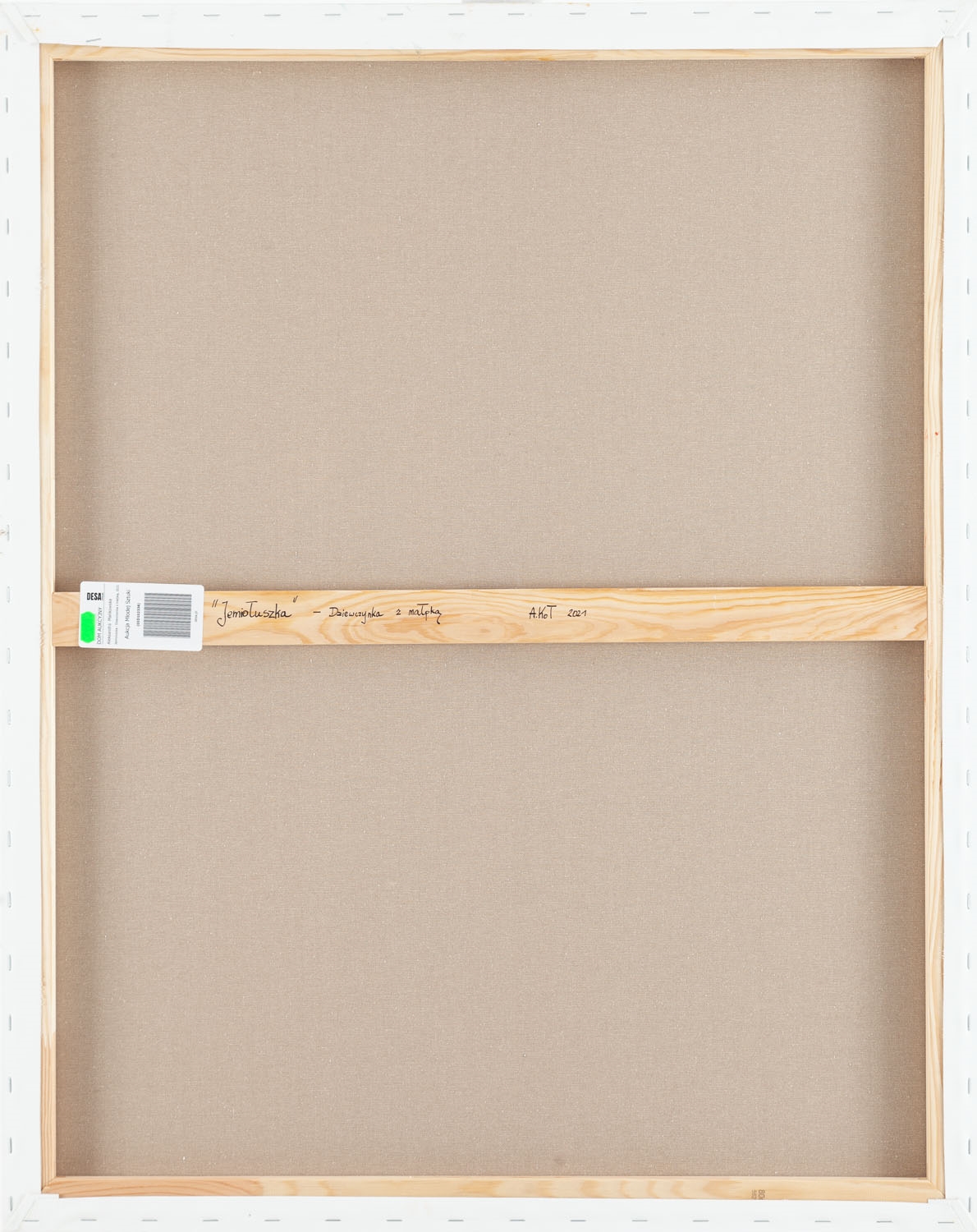 Artwork by Adelajda Kot, Jemiołuszka - Dziewczynka z małpką, Made of oil/canvas