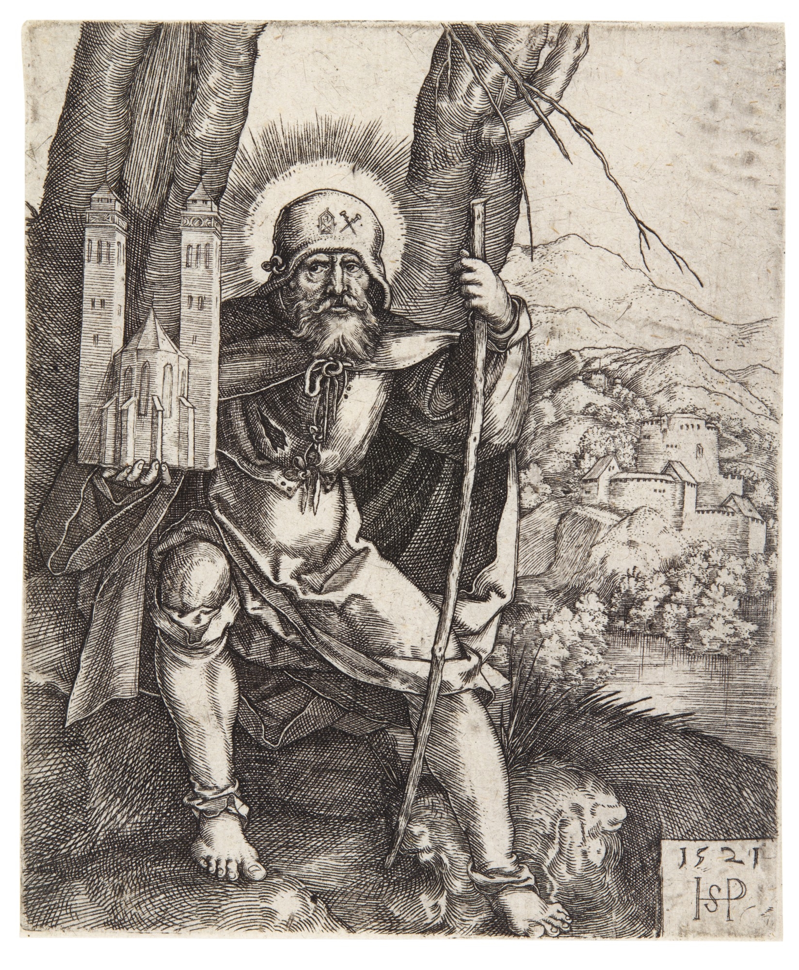 Saint Sebald; Buffoon and two Women and a Fool; and Female Genius (B. 65, 214, 258; Holl. 69, 214, 269) by Hans Sebald Beham, 1521