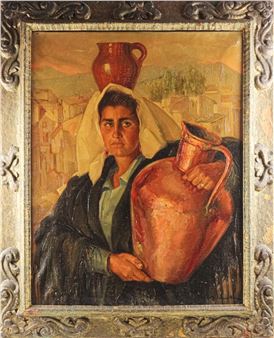 Campesina con cántaro - Emilio Muñoz Molina