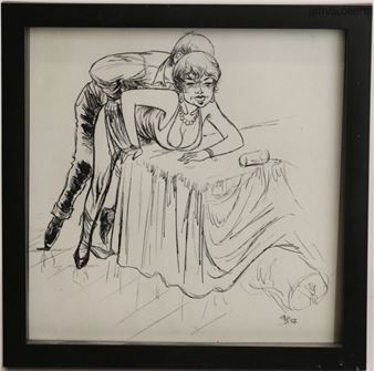 Erotic scene - Maurice Rigat