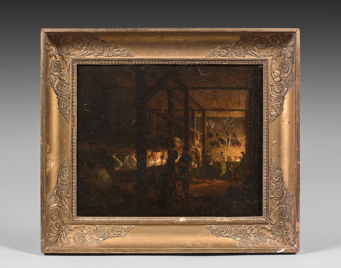 Artwork by Gabriel Michel Grégoire Gourdet, French prisoners of war in England, Made of Original canvas