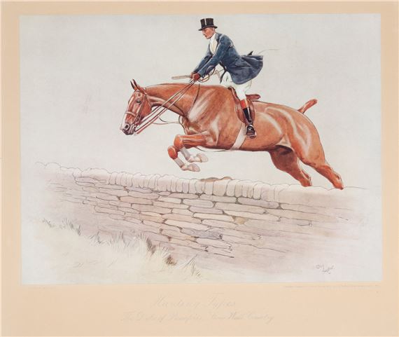 The Duke of Beauforts Stone Wall Country from the series'Hunting Types' by Cecil Aldin, 20th century