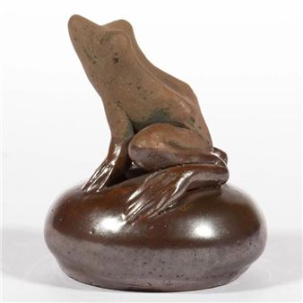 FIGURAL FROG PAPERWEIGHT - Cornwall Kirkpatrick