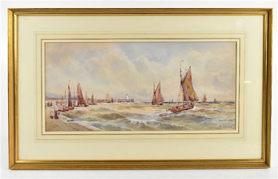 'On the Dutch Coast' by Charles Frederick Allbon