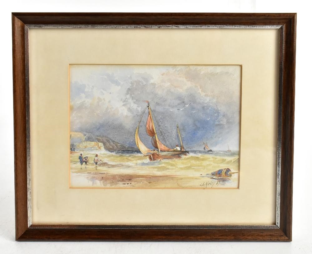 Artwork by J. C. Morley, maritime scene, Made of watercolour