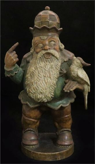 König Drosselbart mit Vogel auf dem Arm - Hede Rügemer