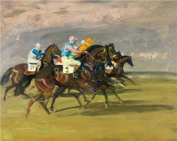 The Start by Sir Alfred James Munnings