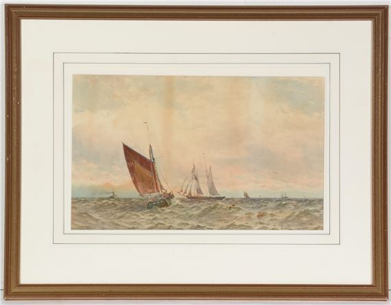 Sailing on choppy water by W. J. N. Boyer, dated 1899