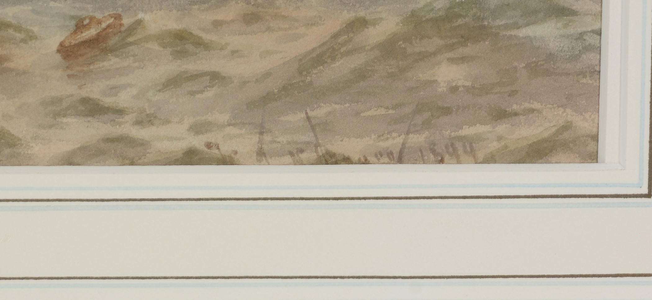 Artwork by W. J. N. Boyer, Sailing on choppy water, Made of watercolour