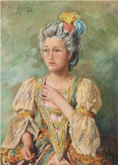 Portrait of a female figure - Luísa Guedes Machado de Figueiredo Abreu