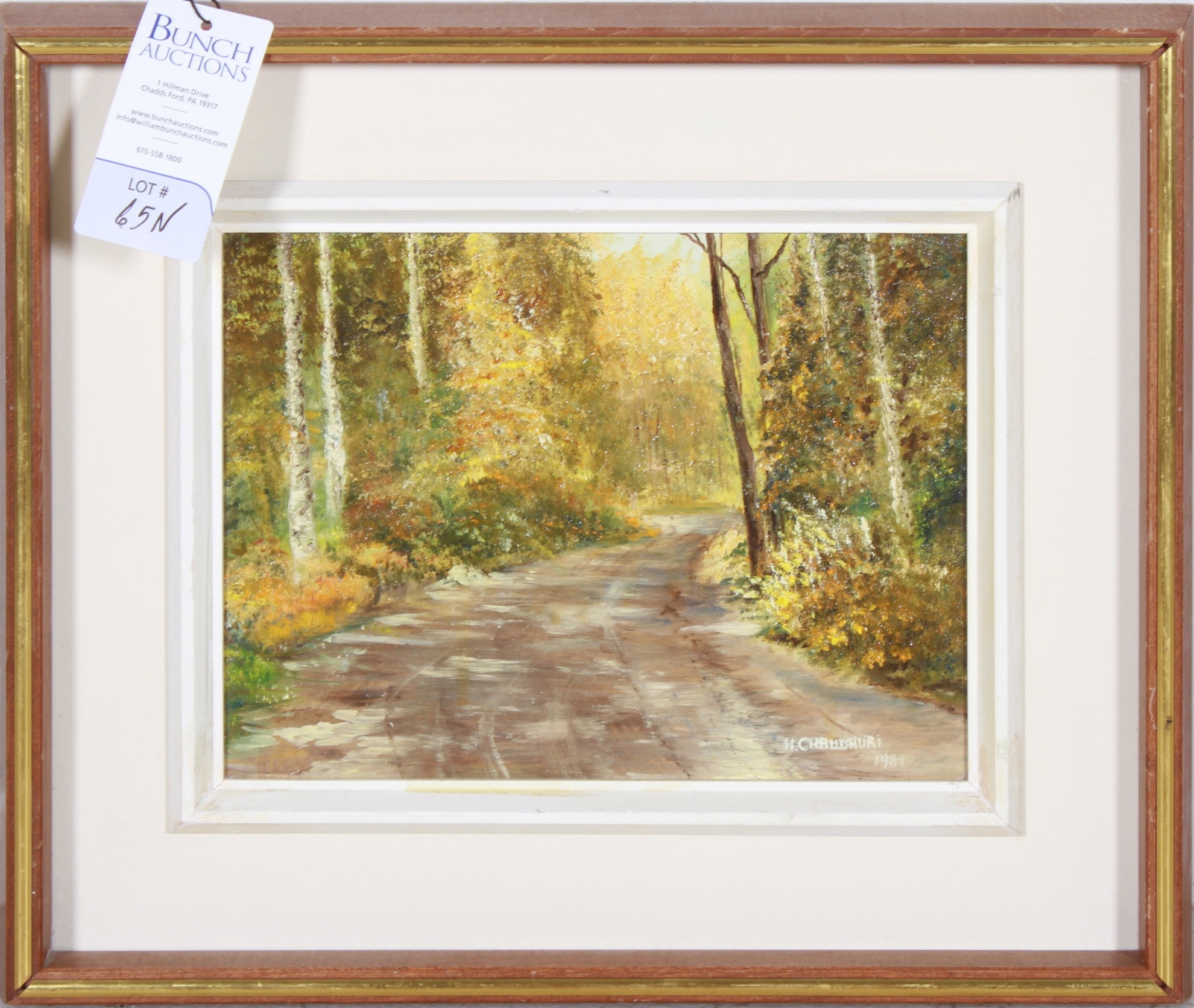 Artwork by H. Chaudhuri, Landscape Painting, Made of oil on canvas