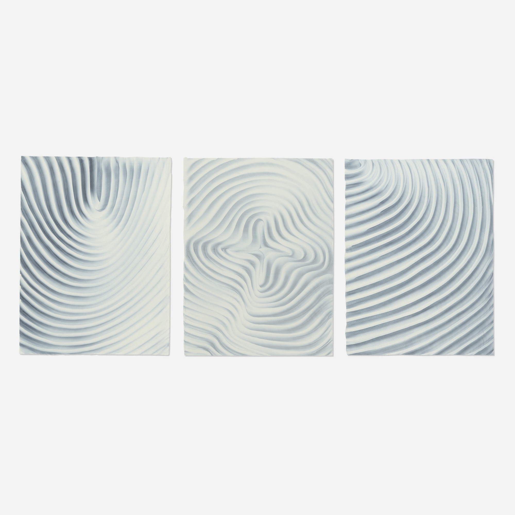 Artwork by William Wood, Untitled (three works), Made of oil and wax on paper