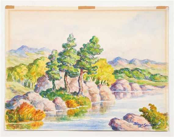 Trees Along the Smoky River by Birger Sandzén, 1930