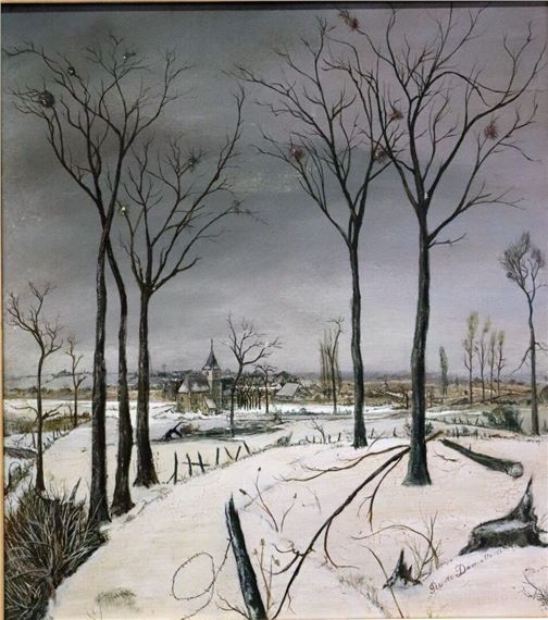 L'église en hiver by Pierre Dancette, 1966