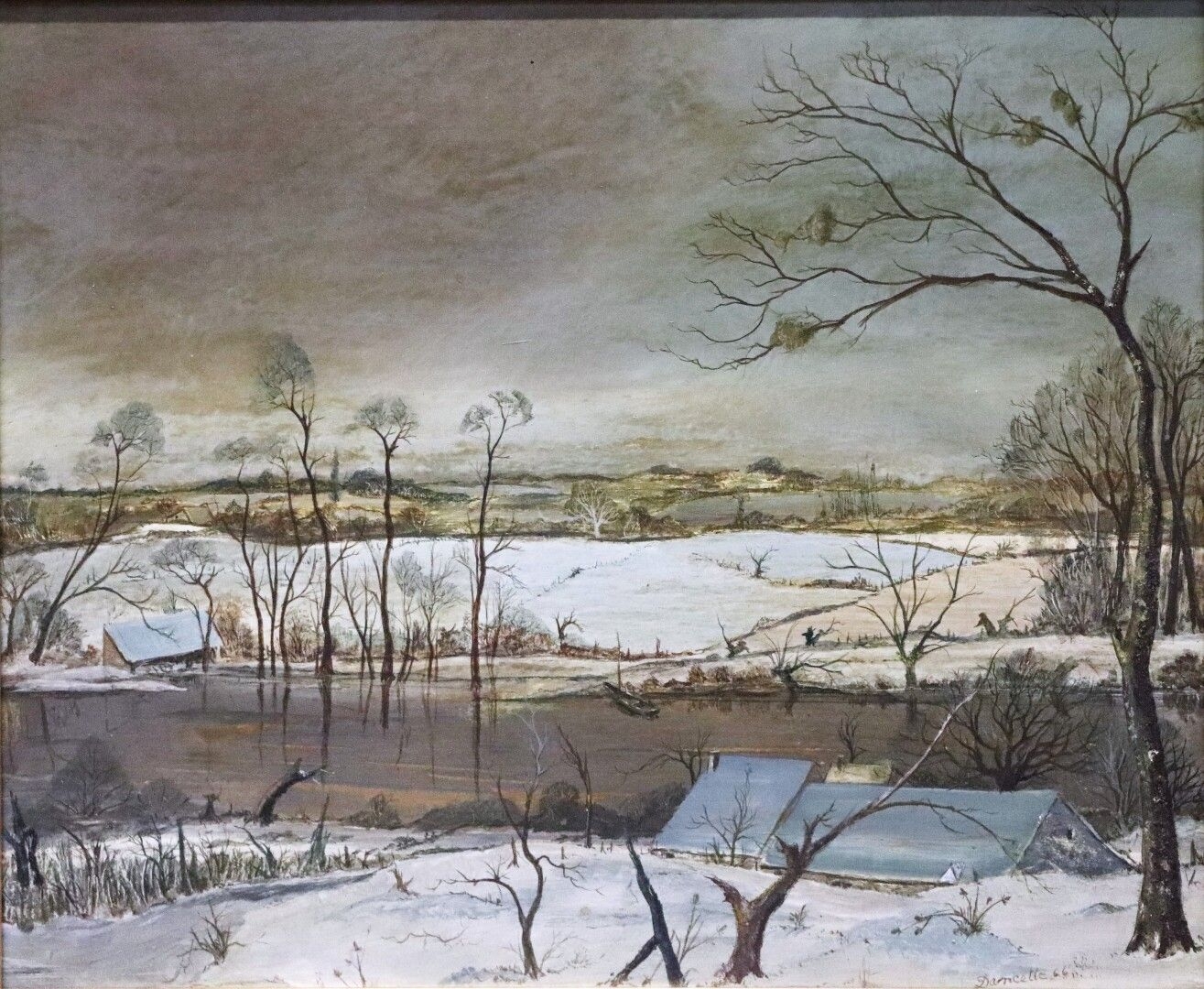 Artwork by Pierre Dancette, La Loire en hiver, Made of Oil on panel