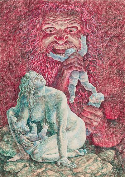 „Cronus devouring his children“ by Peter Proksch, 1970