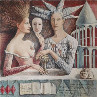 Woman with a mask - Maria Grasza