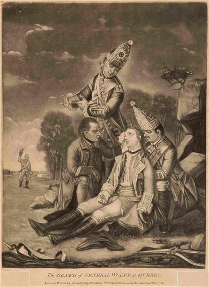 THE DEATH OF GENERAL WOLFE AT QUEBEC by Robert Sayer, c. 1786
