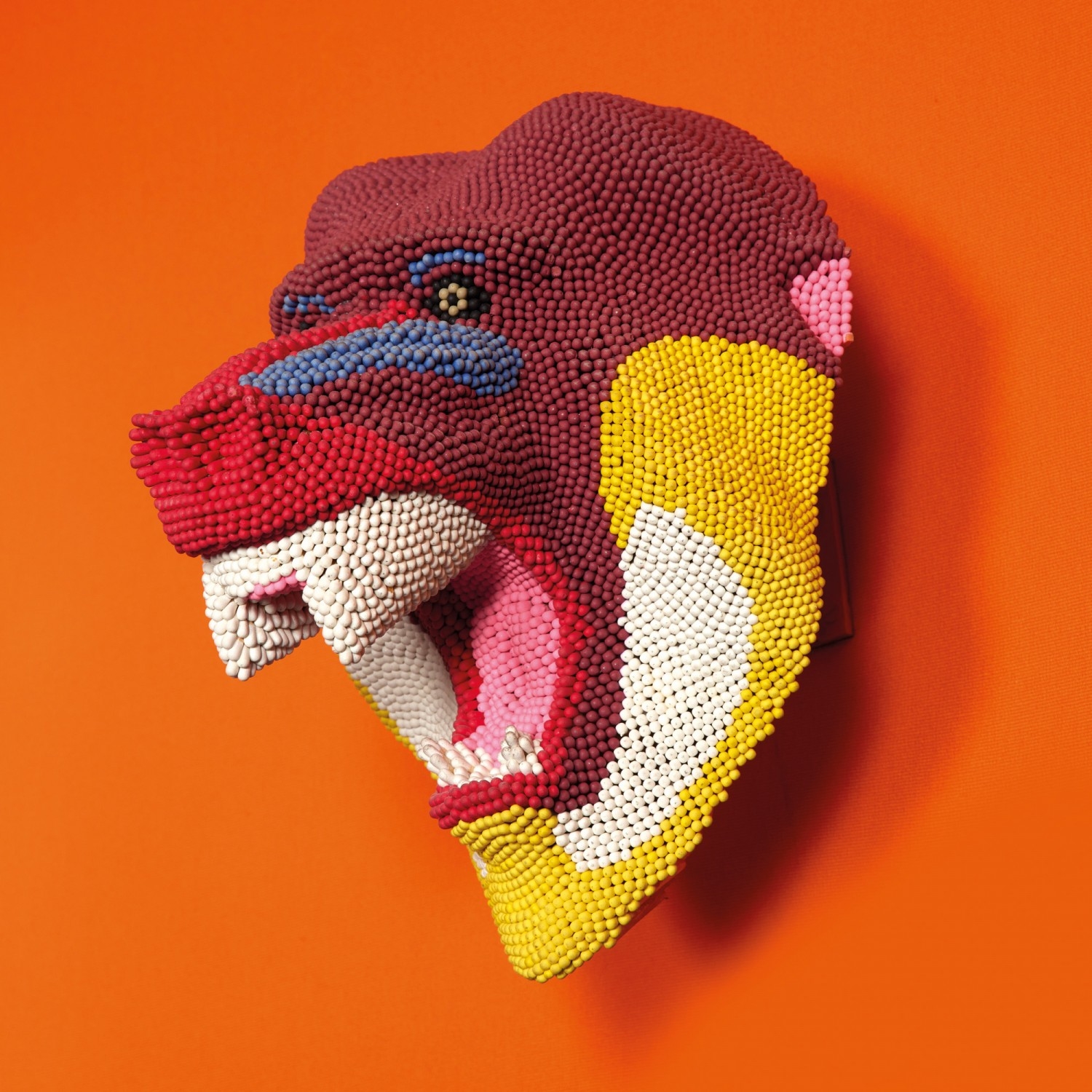 David Mach | Tête de babouin rouge (2003) | MutualArt