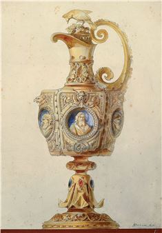 watercolor eines apostle jug - A. Boeheim
