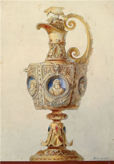 watercolor eines apostle jug - A. Boeheim
