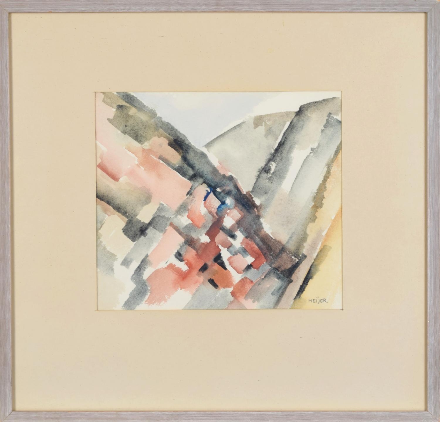 Artwork by Sture Meijer, Abstract composition, Made of Watercolor on paper