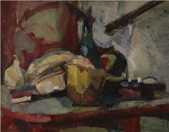 Stillife with bottle - Willem Kouwer Boomkens