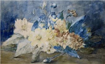 Bloemstilleven - Barones Adrienne van Hogendorp Jacob